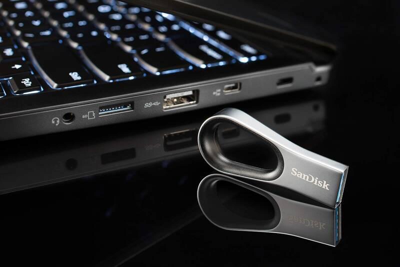 USB Flash Sandisk Ultra Loop 128GB stříbrný