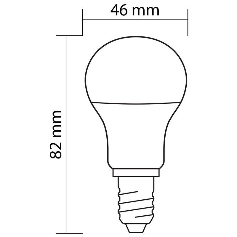 Žárovka LED McLED kapka, 3,5W, E14, teplá bílá