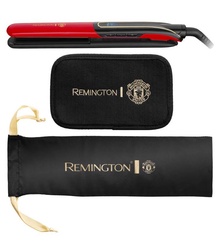 Žehlička na vlasy Remington S6755 Man Utd Sleek&CurlExp Straight černá červená