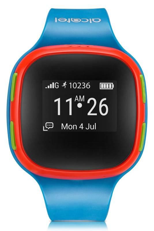 Chytré hodinky ALCATEL MOVETIME Track&Talk Watch červené modré
