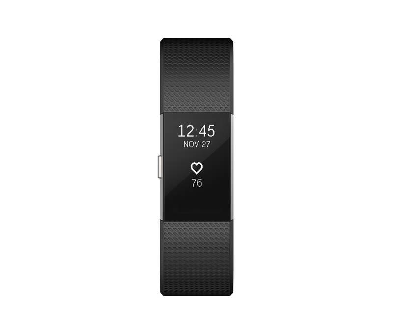 Fitness náramek Fitbit Charge 2 large - Black Silver