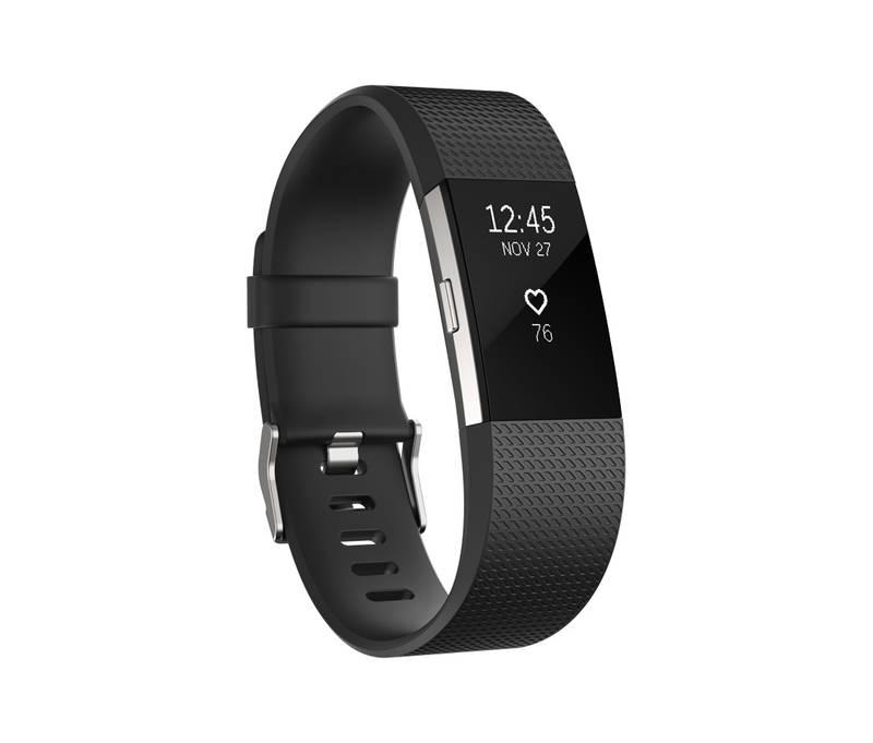 Fitness náramek Fitbit Charge 2 large - Black Silver