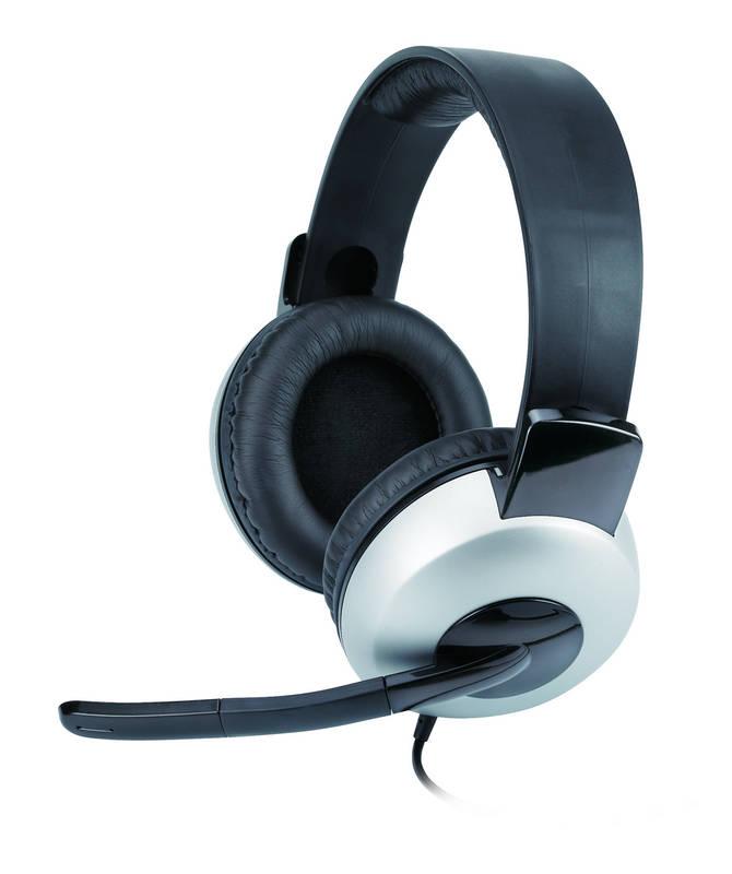 Headset Genius HS-05A černý stříbrný, Headset, Genius, HS-05A, černý, stříbrný