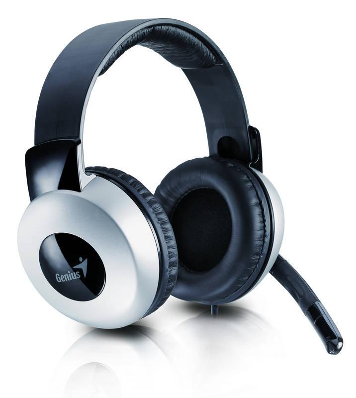 Headset Genius HS-05A černý stříbrný, Headset, Genius, HS-05A, černý, stříbrný