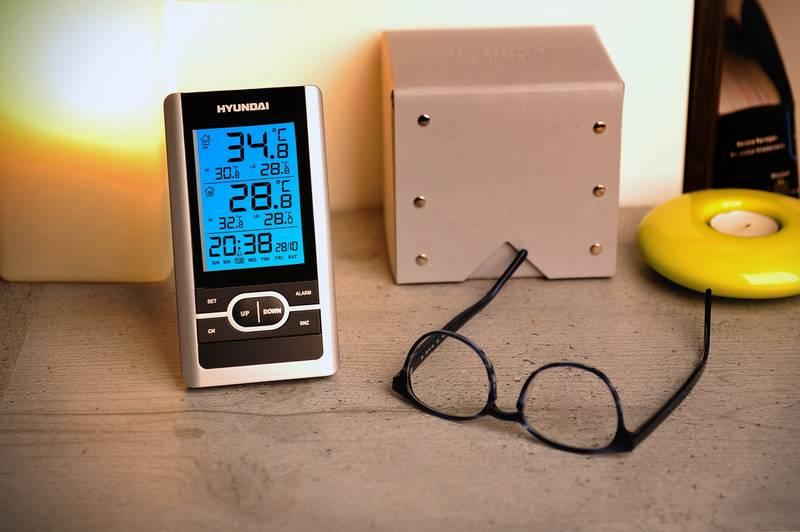 Meteorologická stanice Hyundai WS 1070 černá stříbrná