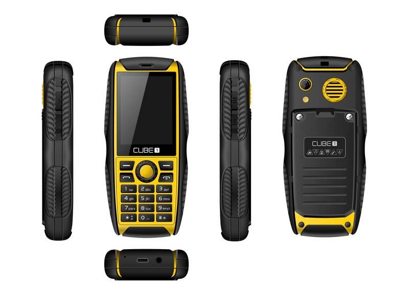 Mobilní telefon CUBE 1 S200 Dual SIM černý žlutý