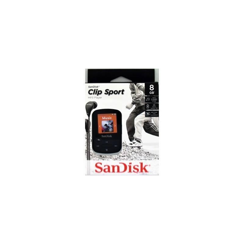 MP3 přehrávač Sandisk Sansa Clip Sports 8 GB černý