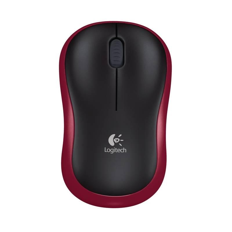 Myš Logitech Wireless Mouse M185 červená