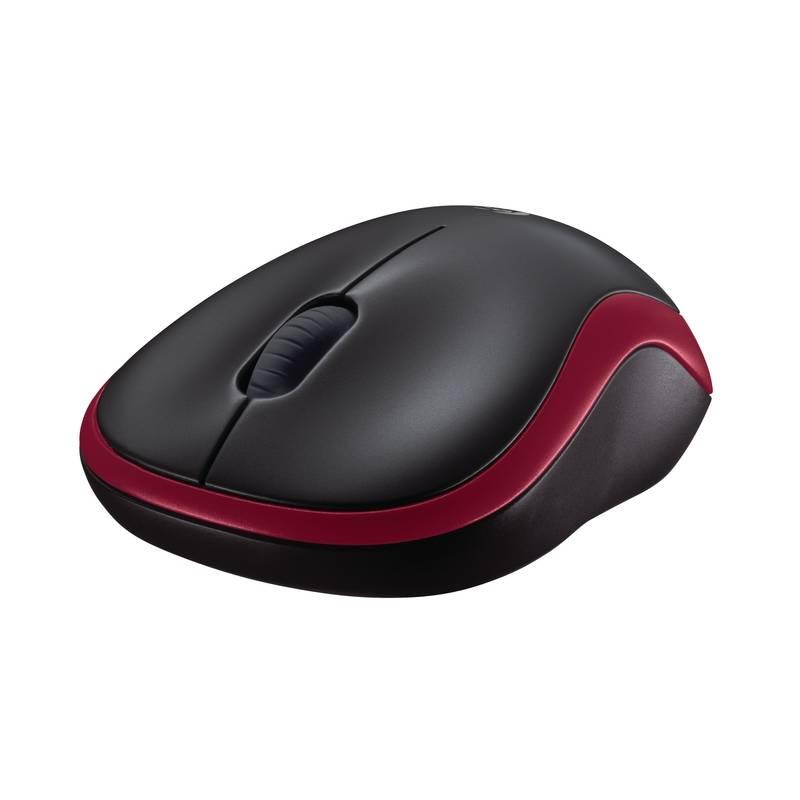 Myš Logitech Wireless Mouse M185 červená