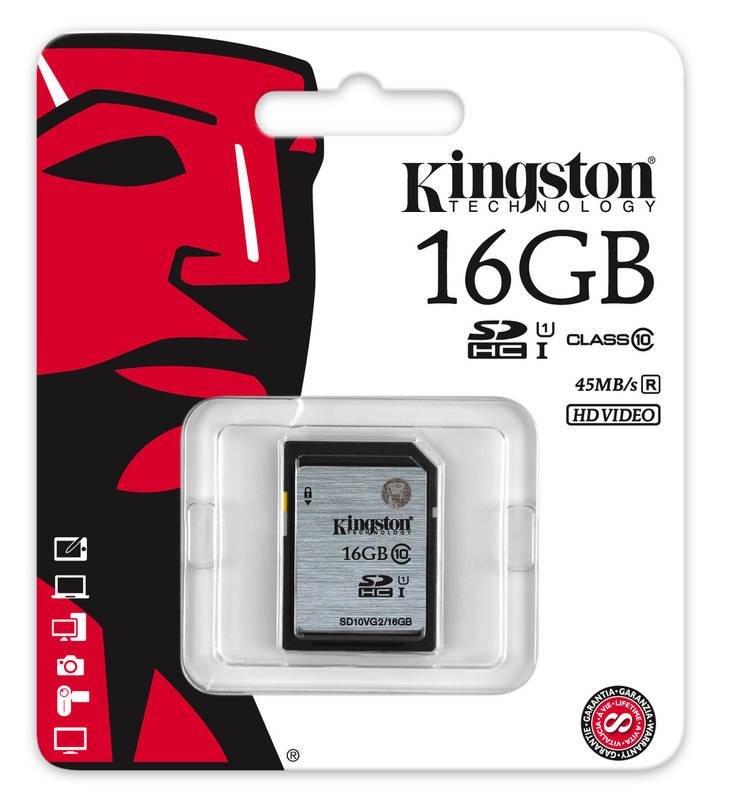 Paměťová karta Kingston SDHC 16GB UHS-I U1