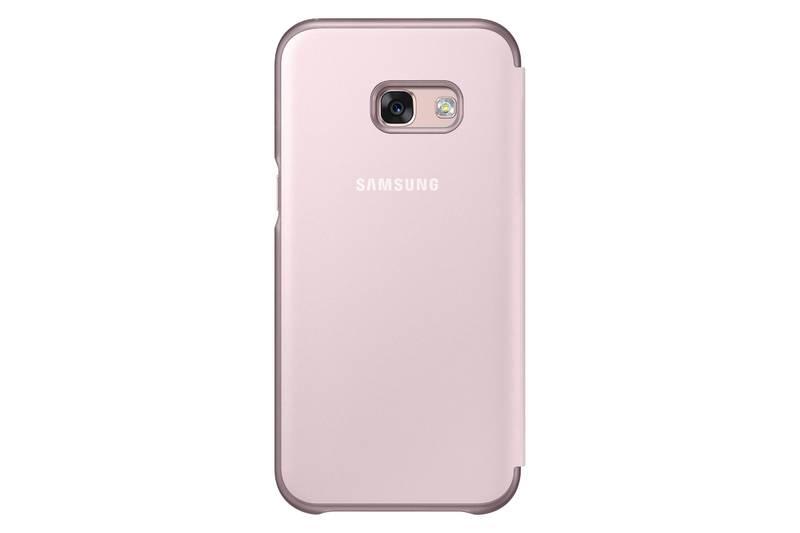 Pouzdro na mobil flipové Samsung Neon flip pro Galaxy A3 2017 růžové
