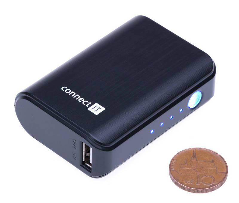 Powerbank Connect IT CI-247 5200mAh černá, Powerbank, Connect, IT, CI-247, 5200mAh, černá