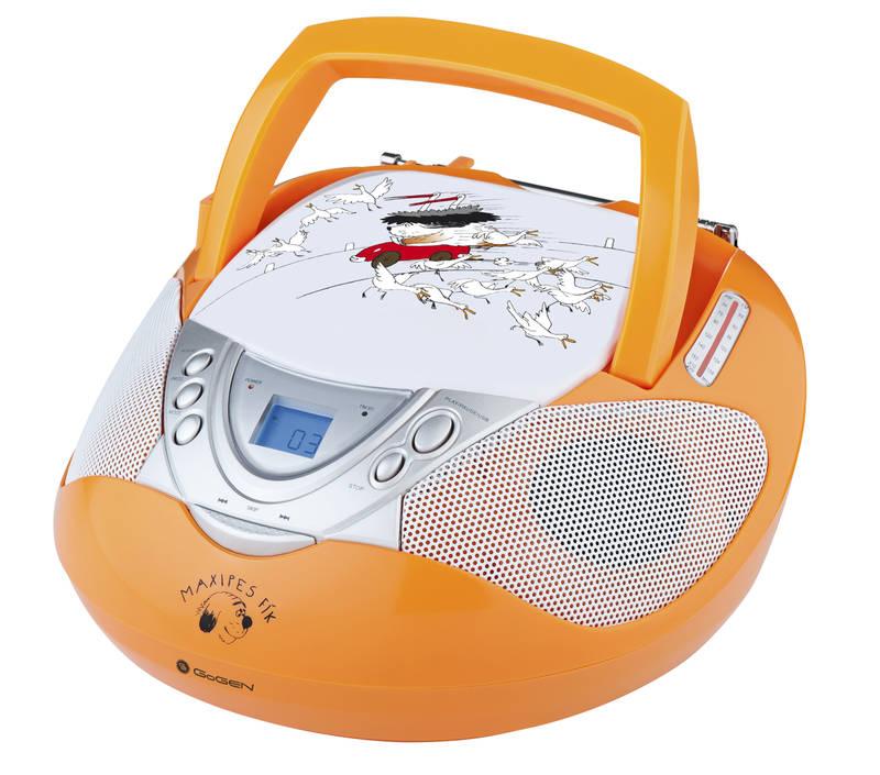 Radiopřijímač s CD GoGEN Maxipes Fík MAXI RADIO O oranžový