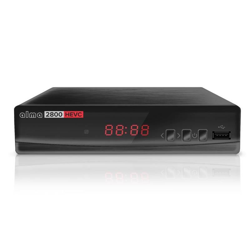 Set-top box ALMA 2800 s DVB-T2 s HEVC černý, Set-top, box, ALMA, 2800, s, DVB-T2, s, HEVC, černý