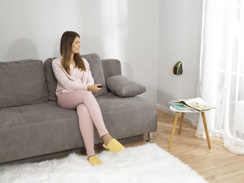 Teplovzdušný ventilátor Rovus Handy heater šedý zelený