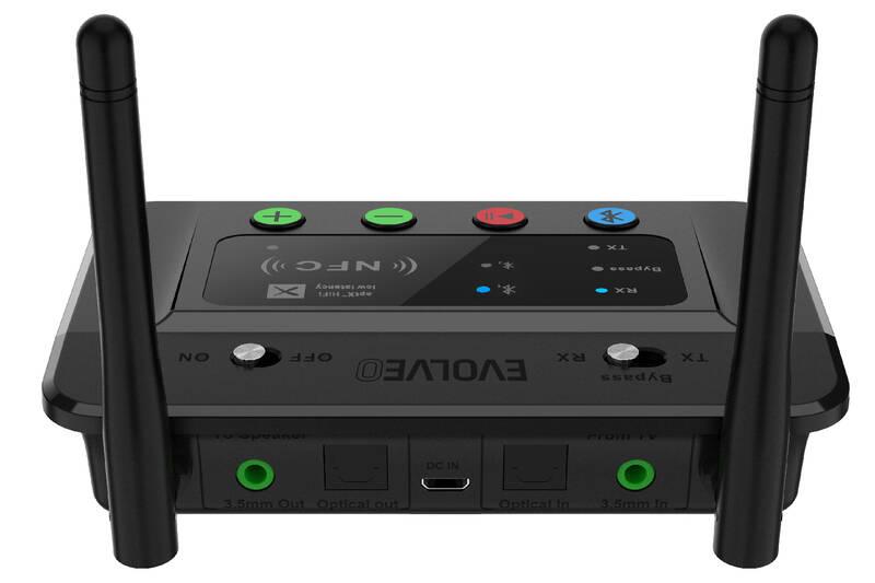Adaptér Evolveo AudioConverter XS, DAC s Bluetooth vysílačem a přijímačem 2v1