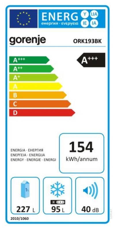 Chladnička s mrazničkou Gorenje Retro ORK193BK černá