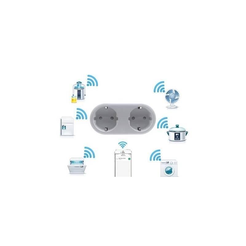 Chytrá zásuvka iQtech SmartLife WS017, Wi-Fi, 2x