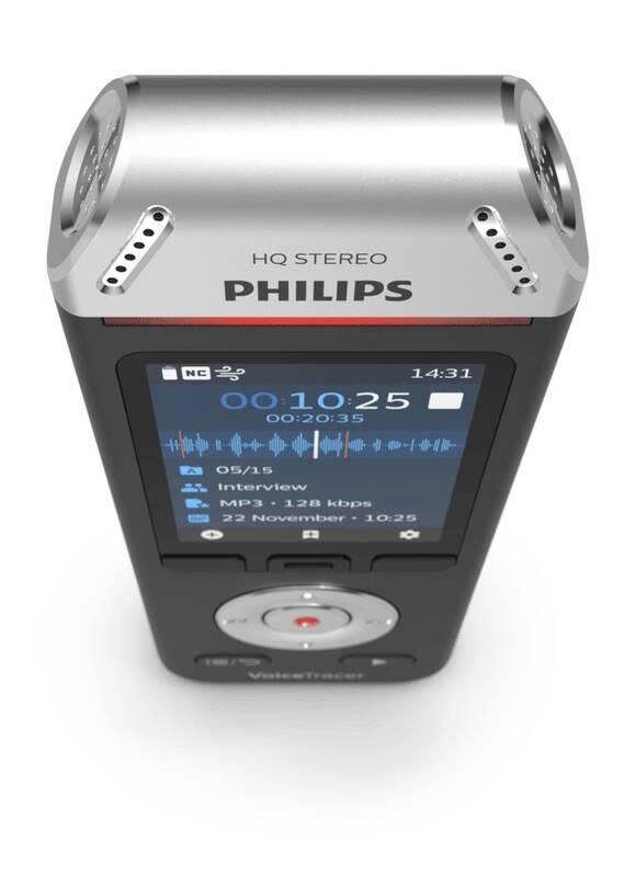 Diktafon Philips DVT2110 černý stříbrný