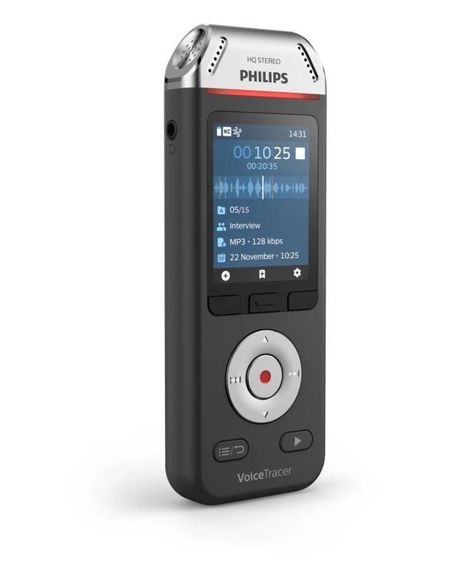 Diktafon Philips DVT2110 černý stříbrný