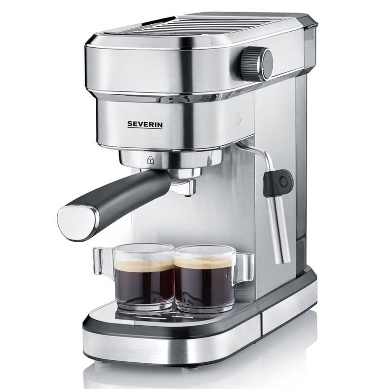 Espresso Severin KA 5994 stříbrné, Espresso, Severin, KA, 5994, stříbrné