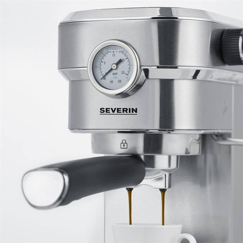 Espresso Severin KA 5995 stříbrné, Espresso, Severin, KA, 5995, stříbrné