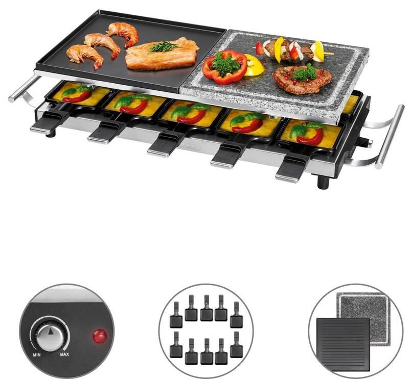 Gril Profi Cook RG 1144 černý nerez