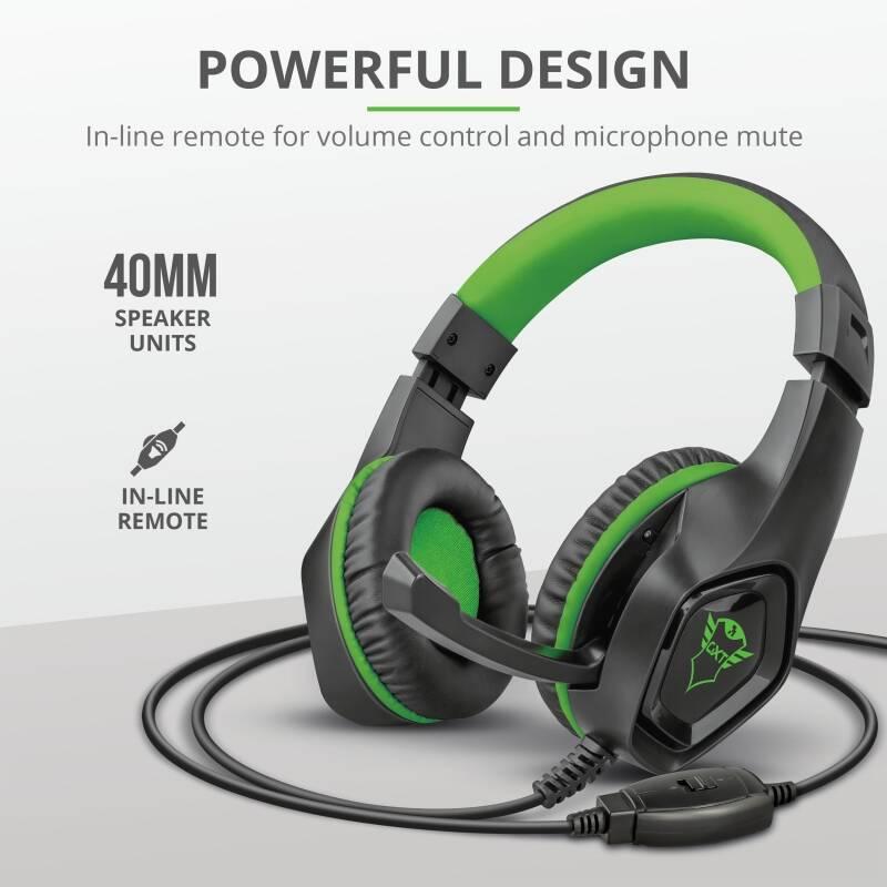 Headset Trust GXT 404G Rana pro Xbox One černý zelený