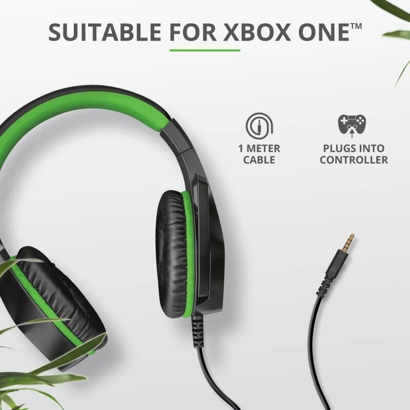 Headset Trust GXT 404G Rana pro Xbox One černý zelený