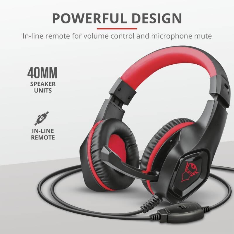 Headset Trust GXT 404R Rana pro Nintendo Switch černý červený