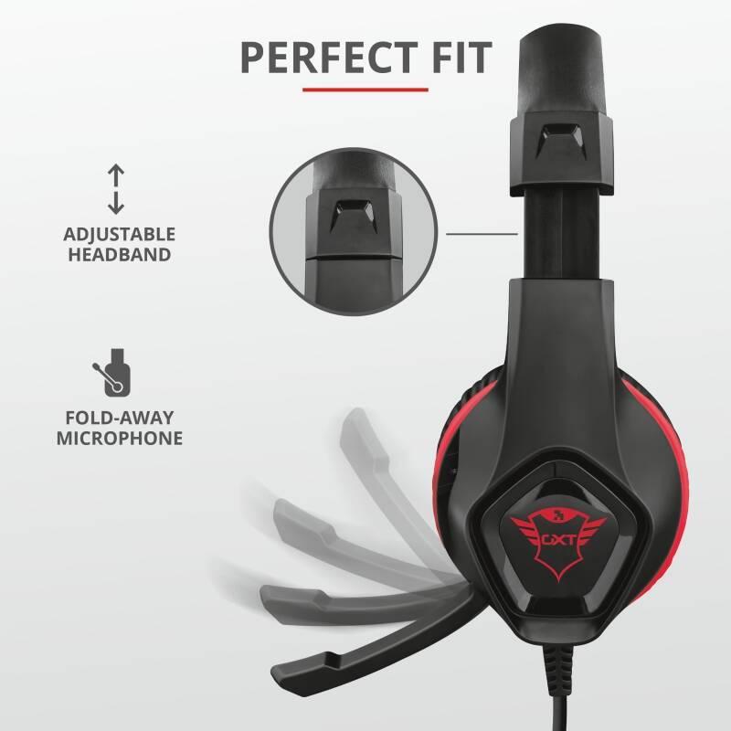 Headset Trust GXT 404R Rana pro Nintendo Switch černý červený