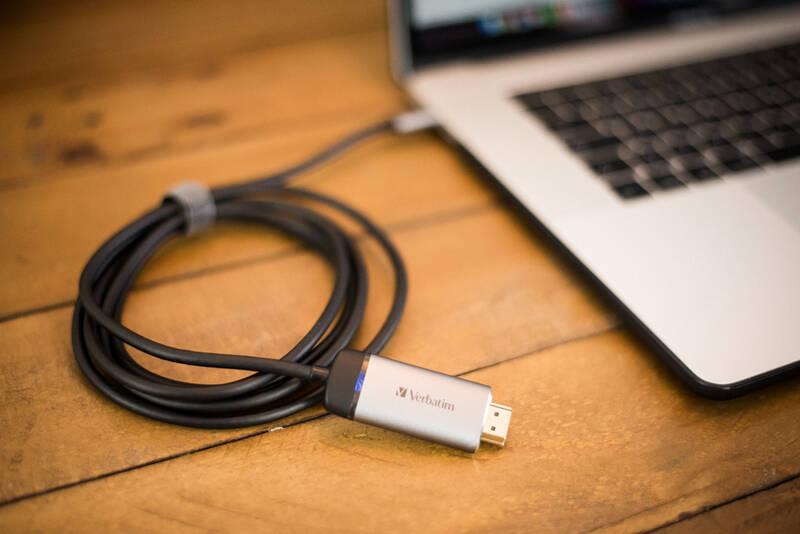 Kabel Verbatim USB-C HDMI 4K, 1,5m černý