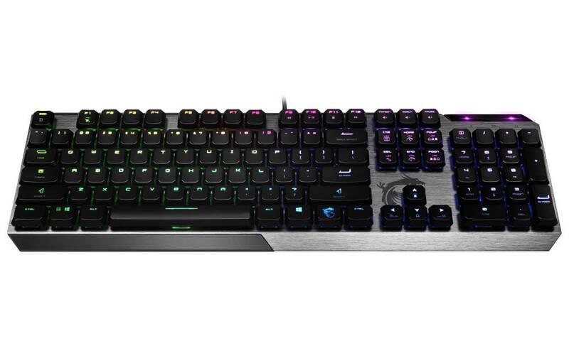 Klávesnice MSI Vigor GK50, CZ SK layout černá stříbrná