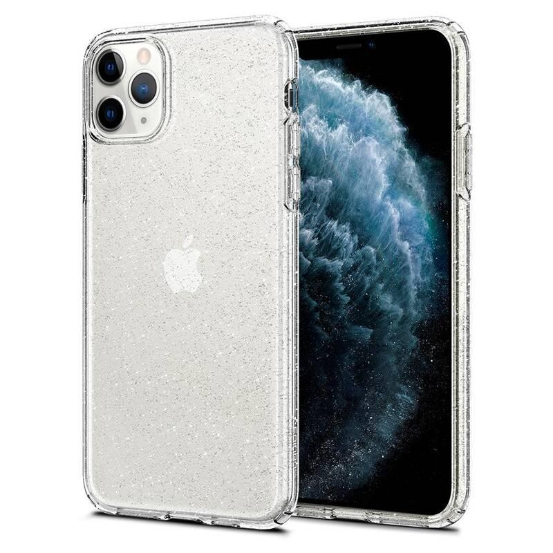 Kryt na mobil Spigen Liquid Crystal Glitter pro Apple iPhone 11 Pro Max průhledný