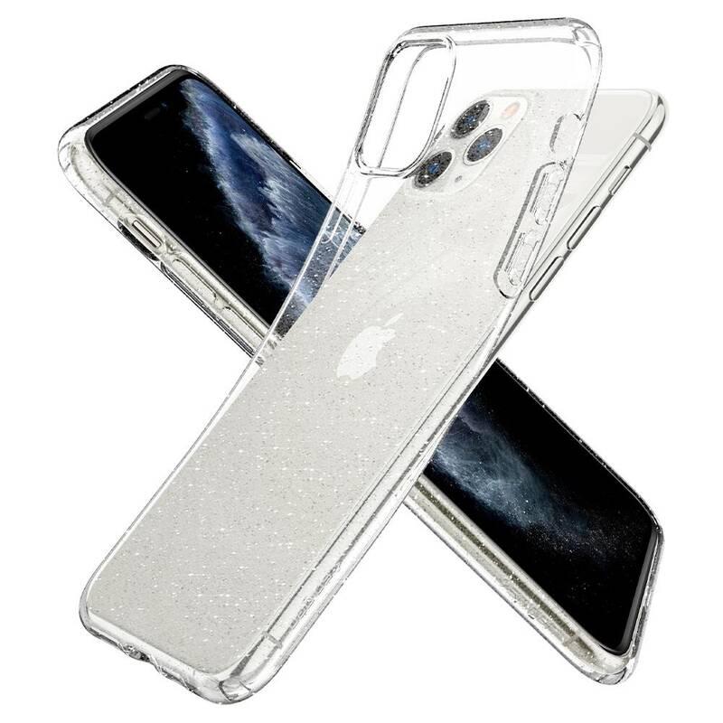 Kryt na mobil Spigen Liquid Crystal Glitter pro Apple iPhone 11 Pro Max průhledný