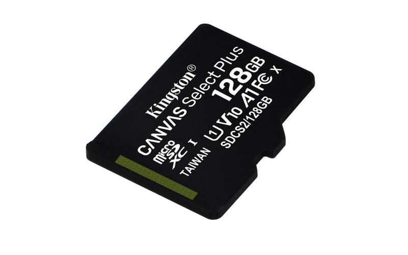 Paměťová karta Kingston Canvas Select Plus MicroSDXC 128GB UHS-I U1, Paměťová, karta, Kingston, Canvas, Select, Plus, MicroSDXC, 128GB, UHS-I, U1