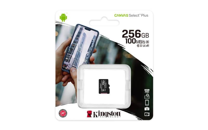 Paměťová karta Kingston Canvas Select Plus MicroSDXC 256GB UHS-I U1