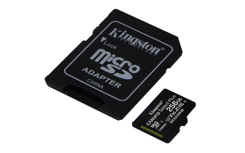 Paměťová karta Kingston Canvas Select Plus MicroSDXC 256GB UHS-I U1 adapter