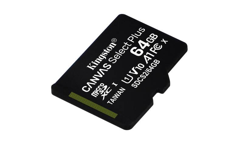 Paměťová karta Kingston Canvas Select Plus MicroSDXC 64GB UHS-I U1