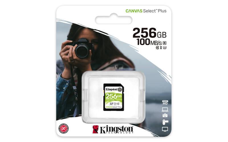 Paměťová karta Kingston Canvas Select Plus SDXC 256GB UHS-I U1, Paměťová, karta, Kingston, Canvas, Select, Plus, SDXC, 256GB, UHS-I, U1