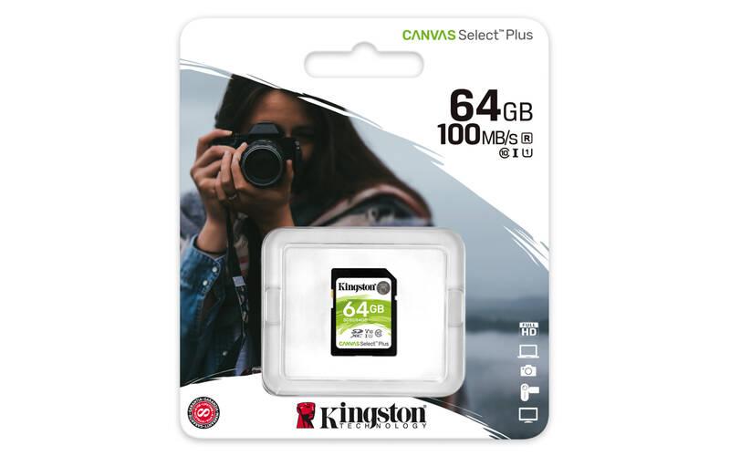 Paměťová karta Kingston Canvas Select Plus SDXC 64GB UHS-I U1