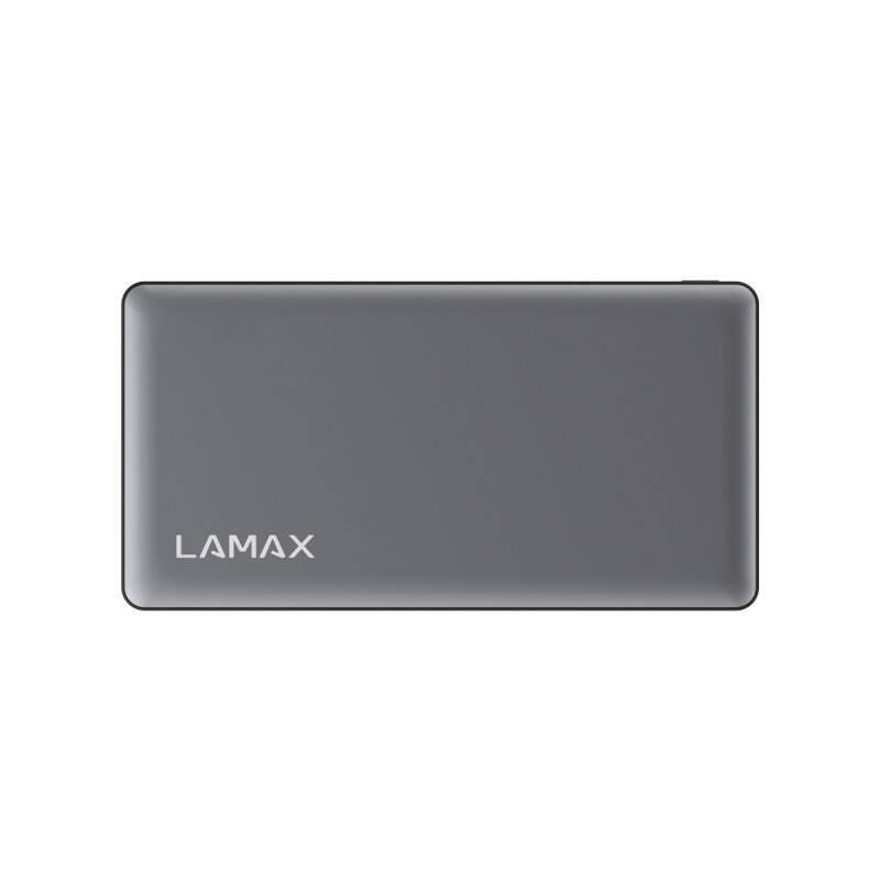 Powerbank LAMAX 15000 mAh, USB-C PD, QC 3.0 stříbrná