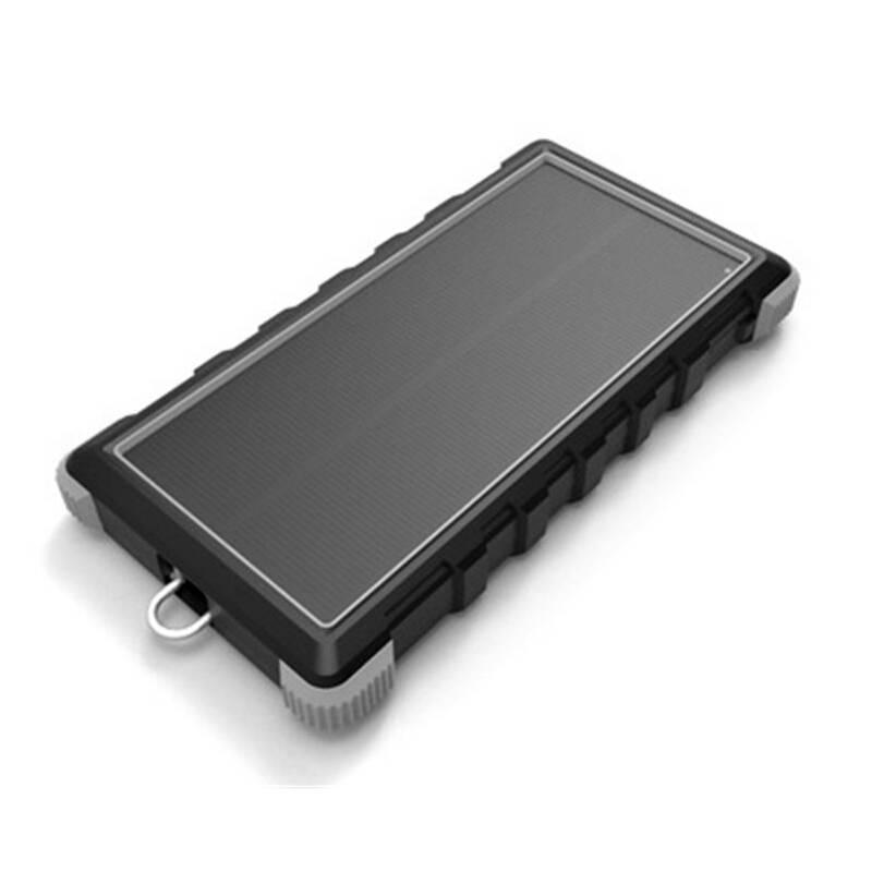 Powerbank Viking W10, 10000mAh, solární, QC 3.0, USB-C černá