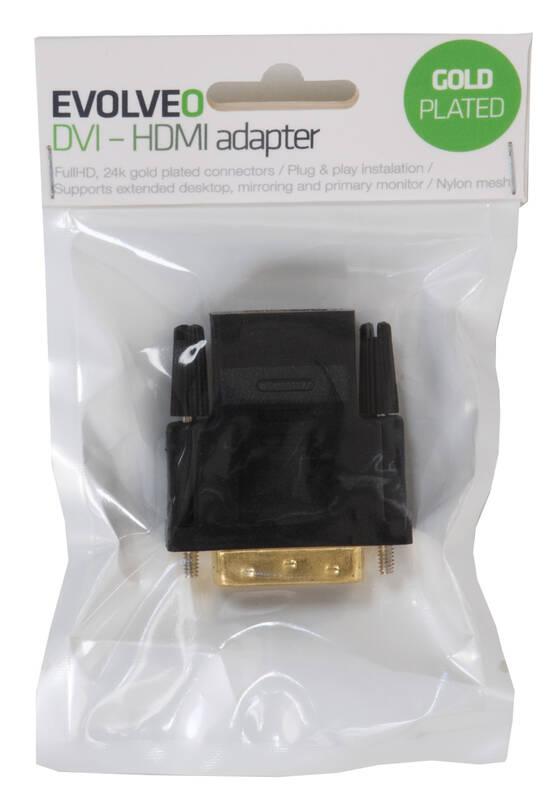 Redukce Evolveo DVI HDMI černá, Redukce, Evolveo, DVI, HDMI, černá