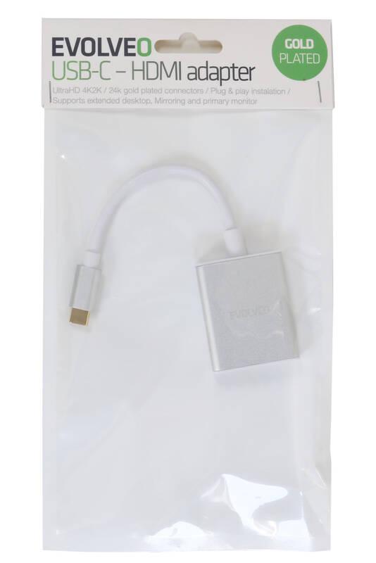 Redukce Evolveo USB-C HDMI bílá