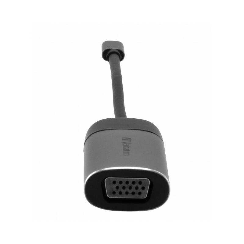 Redukce Verbatim USB-C VGA šedá