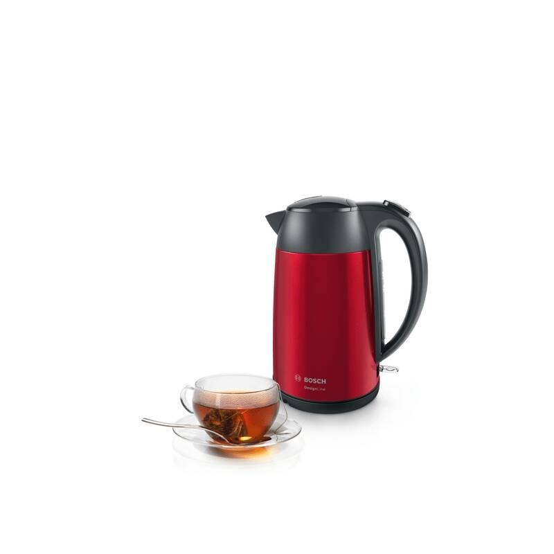 Rychlovarná konvice Bosch DesignLine TWK3P424 černá červená