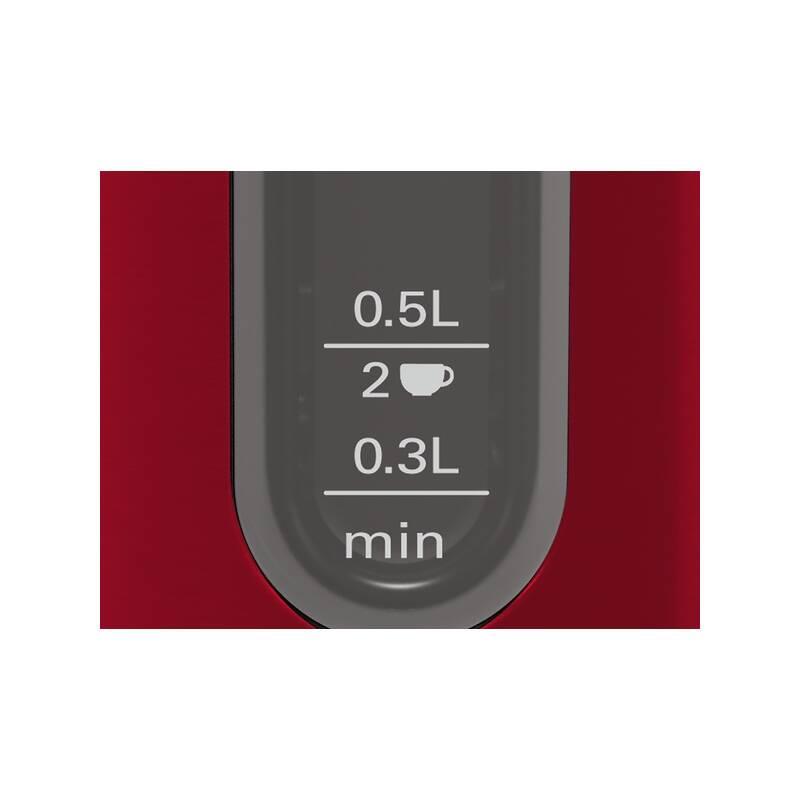 Rychlovarná konvice Bosch DesignLine TWK4P434 černá červená