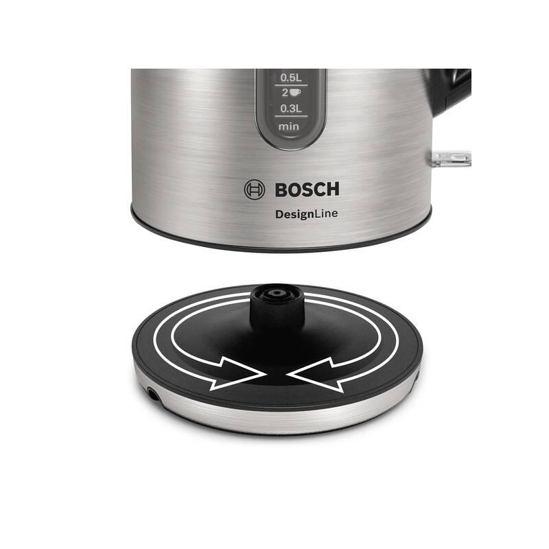 Rychlovarná konvice Bosch DesignLine TWK4P440 černá nerez