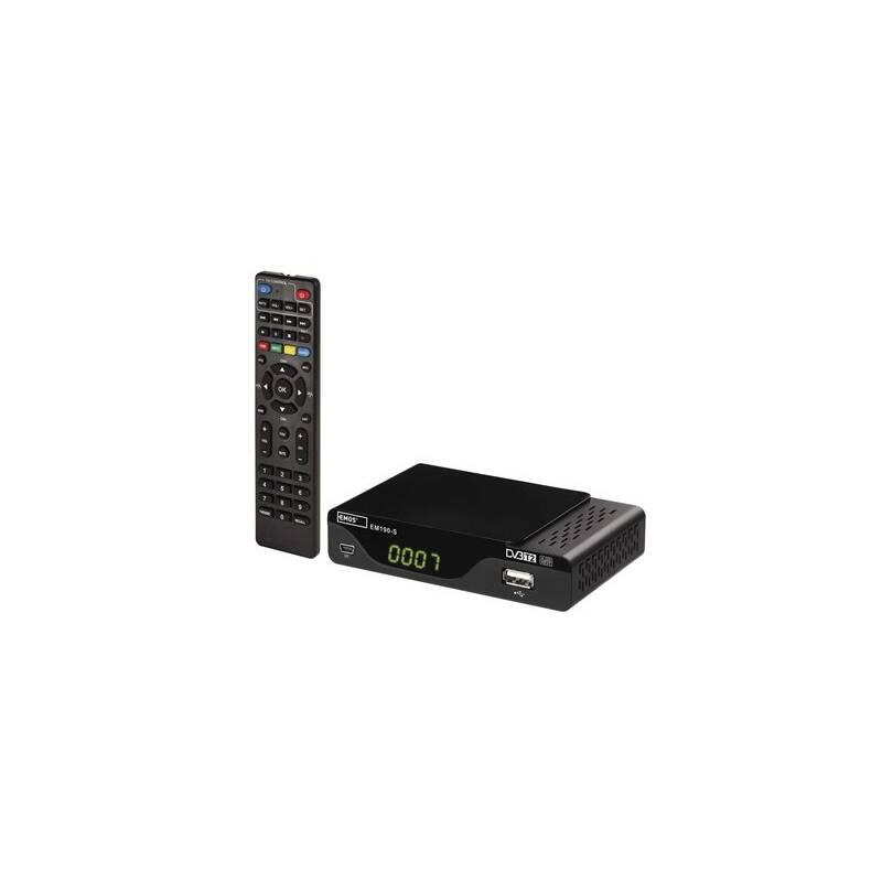Set-top box EMOS EM190-S HD černý, Set-top, box, EMOS, EM190-S, HD, černý